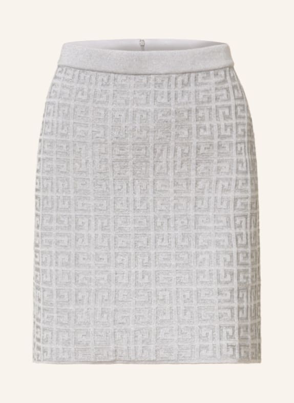 GIVENCHY Jacquard skirt with glitter thread SILVER