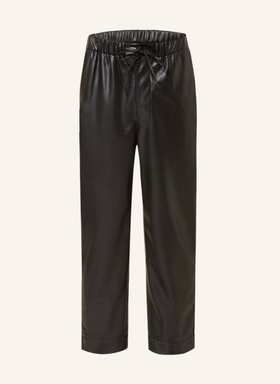 Nanushka Trousers JAIN regular fit in leather look BLACK
