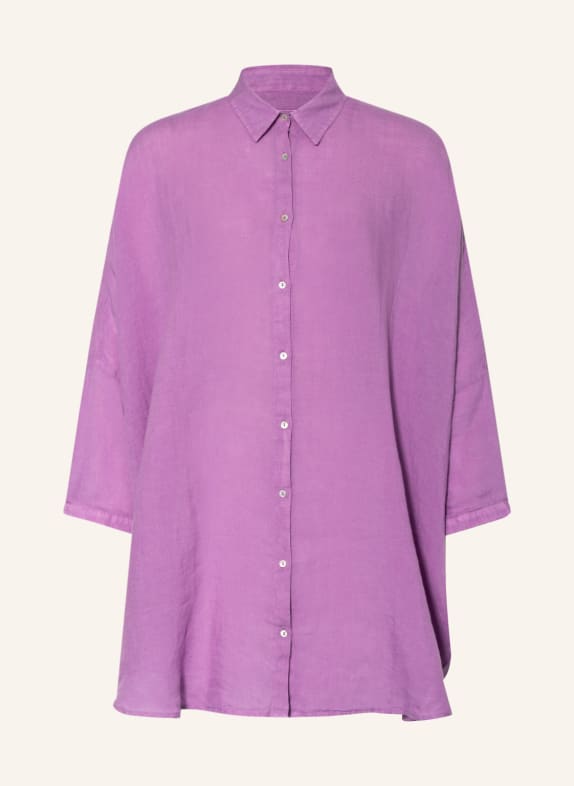 120%lino Oversized linen blouse PURPLE