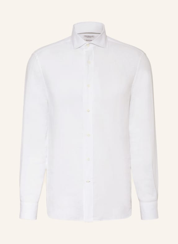 BRUNELLO CUCINELLI Linen shirt easy fit WHITE