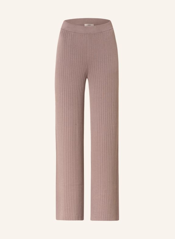 SMINFINITY Knit trousers with silk TAUPE