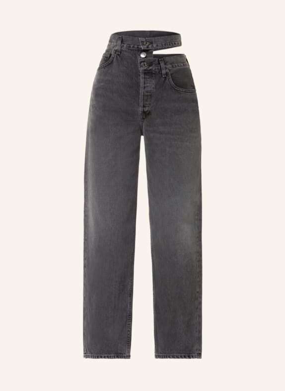 AGOLDE Straight Jeans JEAN mit Cut-out Conduct washed black
