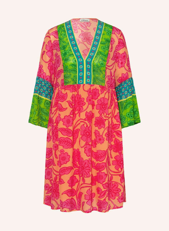 Grace Kleid mit 3/4-Arm HELLGRÜN/ HELLORANGE/ PINK