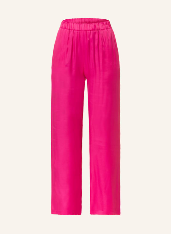 darling harbour Wide leg trousers in satin PINK