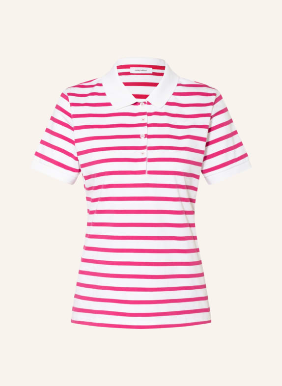 darling harbour Piqué-Poloshirt Weiß /Miami Pink