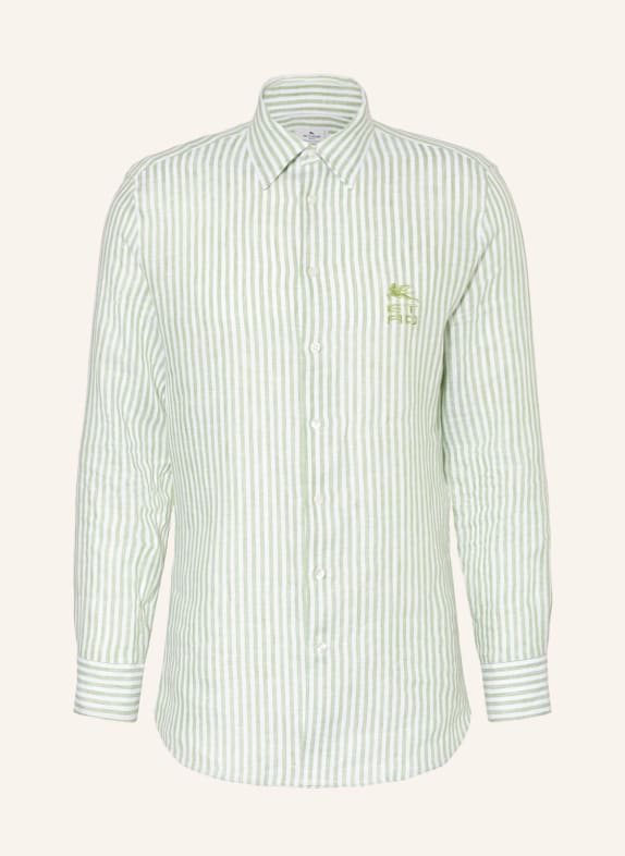 ETRO Linen shirt slim fit LIGHT GREEN