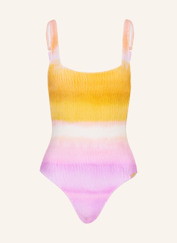 watercult Badeanzug OMBRÉ FLOW DUNKELGELB/ HELLLILA/ WEISS