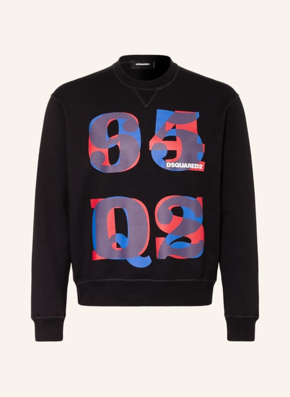 DSQUARED2 Sweatshirt BLACK/ DARK BLUE/ RED