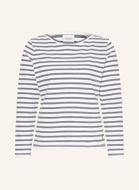 comma casual identity Pullover WEISS/ SCHWARZ