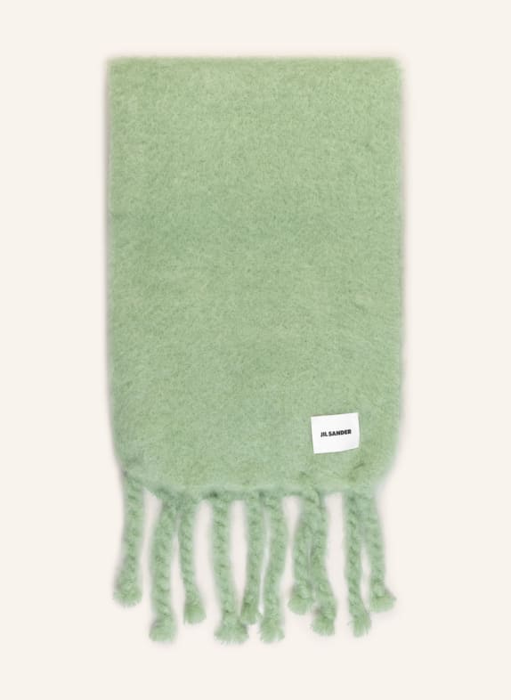 JIL SANDER Mohair scarf LIGHT GREEN