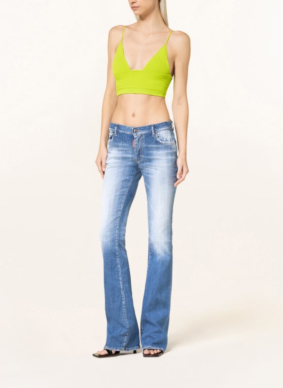 DSQUARED2 Cropped gebreide top LICHTGROEN