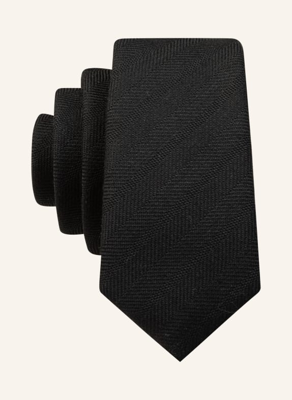 ALLSAINTS Krawatte SOLID SCHWARZ