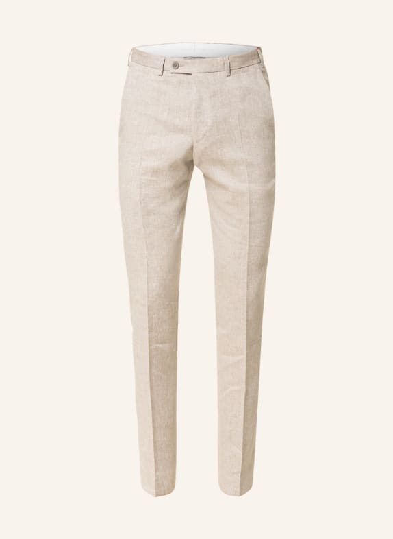 DIGEL Suit trousers FRANCO extra slim fit with linen BEIGE