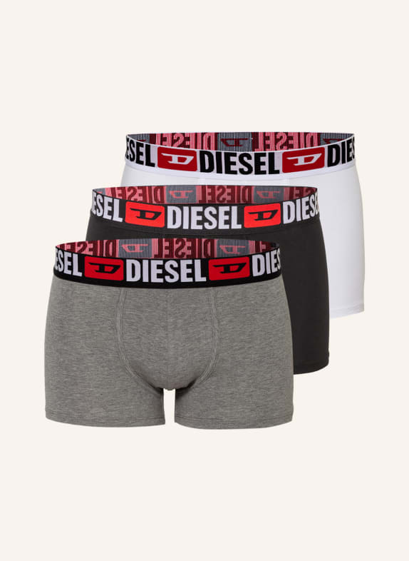 DIESEL 3-pack boxer shorts DAMIEN WHITE/ GRAY/ BLACK
