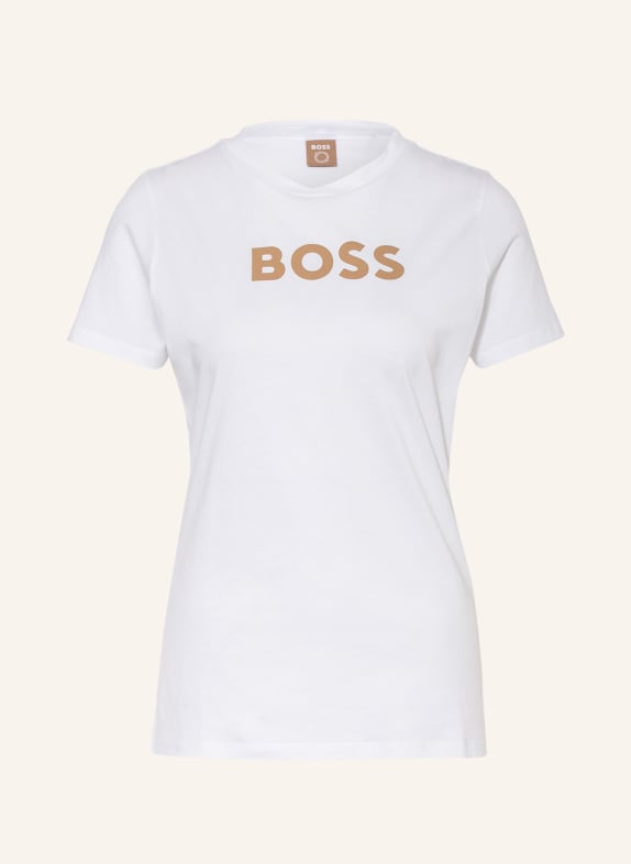 BOSS T-Shirt ELOGO WEISS/ CAMEL