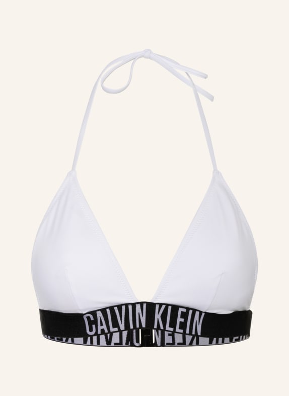 Calvin Klein Trojúhelníkový horní díl bikin INTENSE POWER BÍLÁ