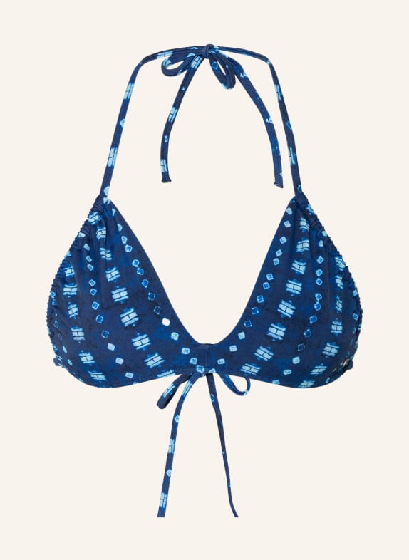TOMMY HILFIGER Triangle bikini top LIGHT BLUE/ DARK BLUE