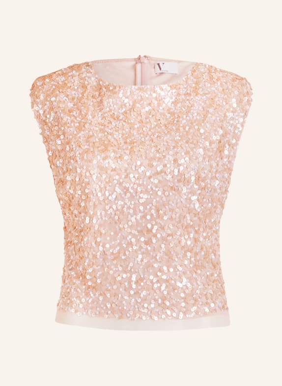 V by Vera Mont Blouse top with sequins NUDE