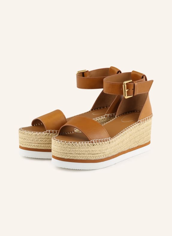 SEE BY CHLOÉ Plateau-Wedges GLYN 533 Light Brown