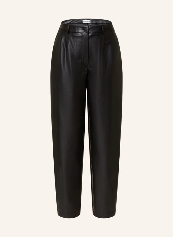 KARO KAUER 7/8 trousers in leather look BLACK