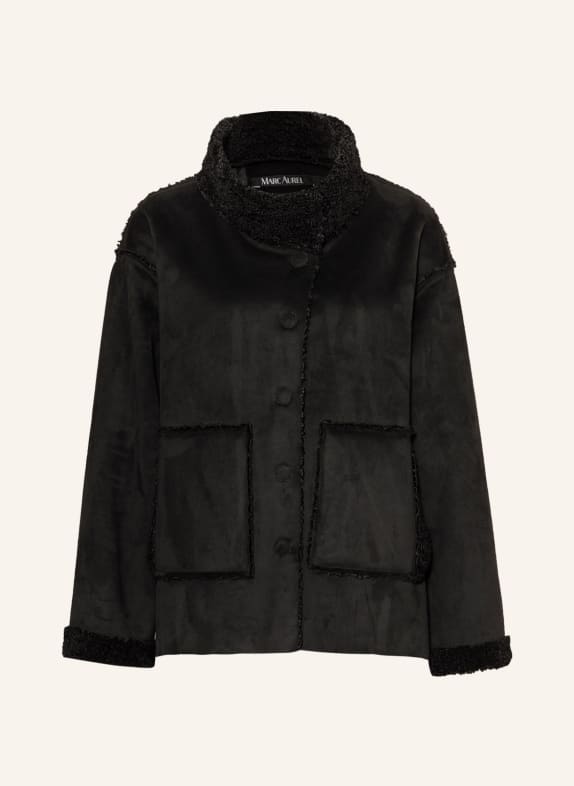 MARC AUREL Faux fur jacket in mixed materials