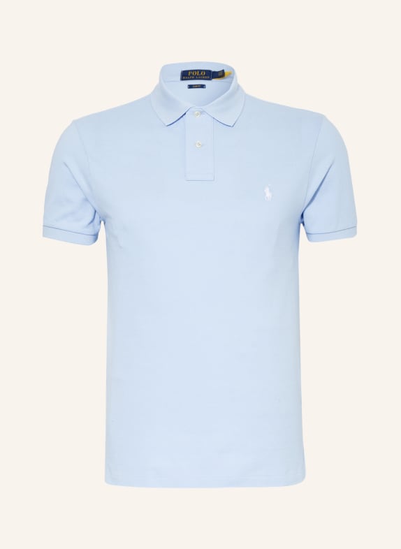 POLO RALPH LAUREN Piqué polo shirt slim fit LIGHT BLUE
