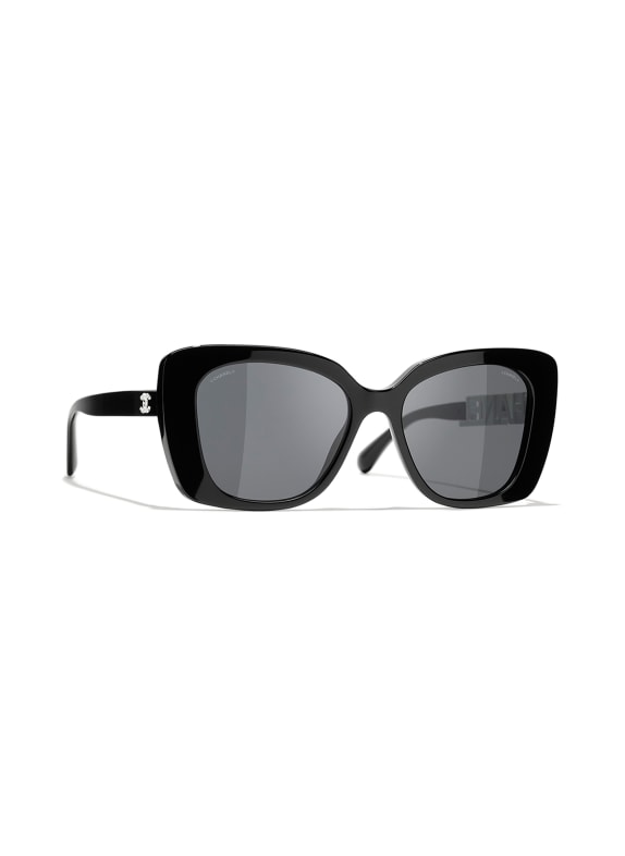 CHANEL Kwadratowe okulary przeciwsłoneczne 1026S4 - CZARNY/ SZARY
