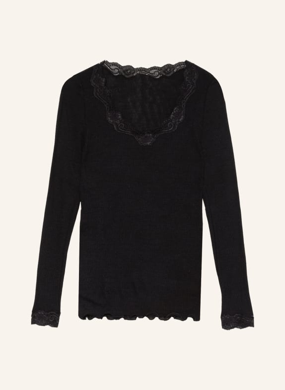 CALIDA Long sleeve shirt RICHESSE LACE with silk BLACK