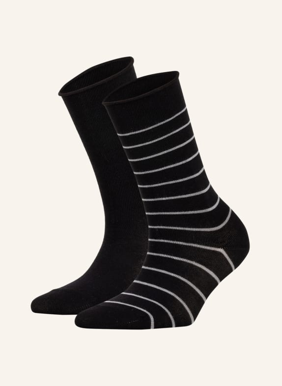 FALKE 2-pack socks HAPPY 3000 BLACK