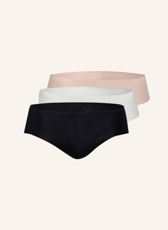 CALIDA 3er-Pack Panties NATURAL SKIN BEIGE/ SCHWARZ/ CREME