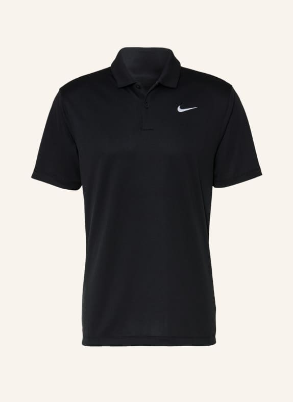 Nike Performance polo shirt NIKECOURT DRI-FIT BLACK/ WHITE