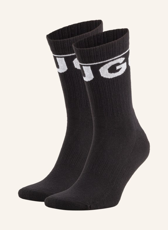 HUGO 2-pack socks RIB ICONIC BLACK