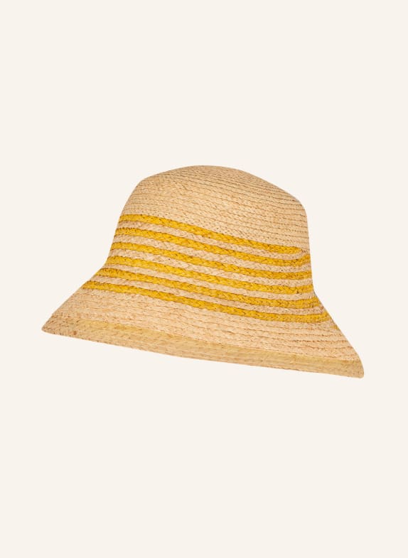 SEEBERGER Straw hat BEIGE/ YELLOW