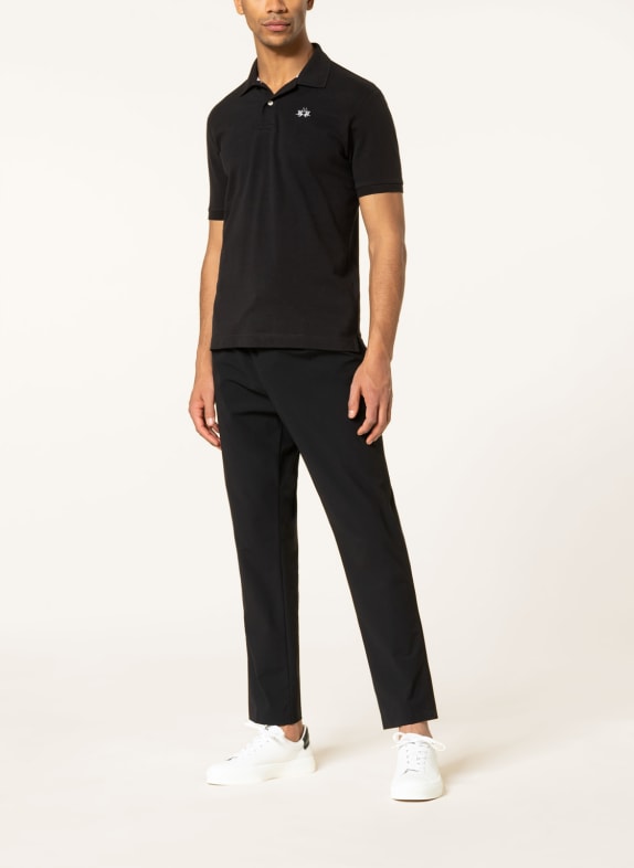 LA MARTINA Piqué poloshirt Regular Fit ZWART