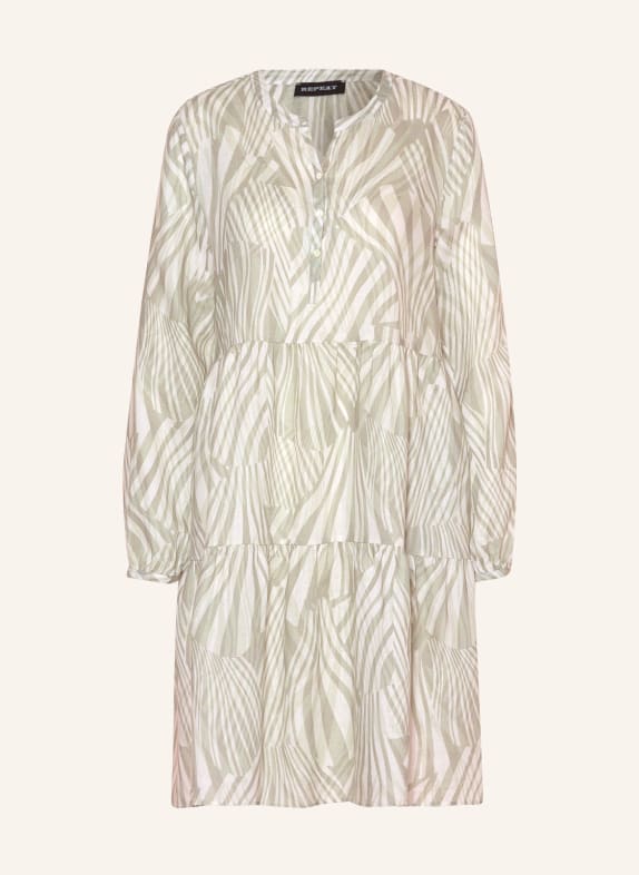 REPEAT Linen dress WHITE/ GRAY