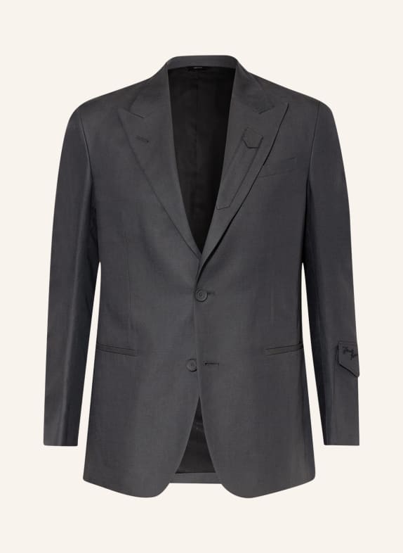 FENDI Combi blazer regular fit with linen DARK GRAY