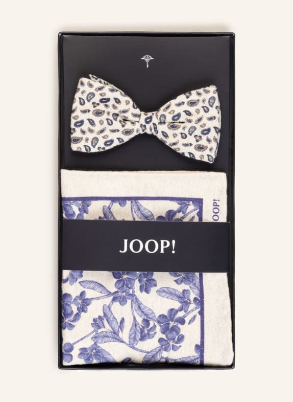 JOOP! Set: Bow tie and pocket square CREAM / BLUE