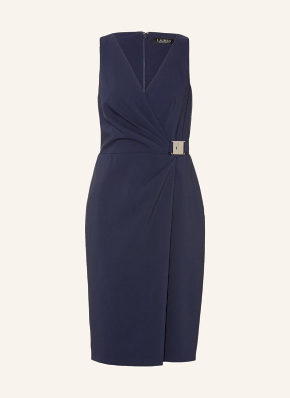 LAUREN RALPH LAUREN Kleid TASHESSA in Wickeloptik DUNKELBLAU