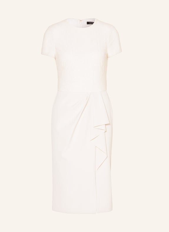 LAUREN RALPH LAUREN Cocktailkleid KREITON mit Pailletten und Volants CREME