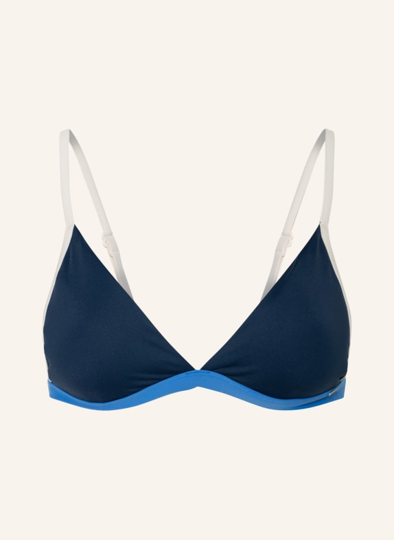 Skiny Sunset Glamour Triangle bikini top EVERY SUMMER DARK BLUE/ BLUE/ WHITE
