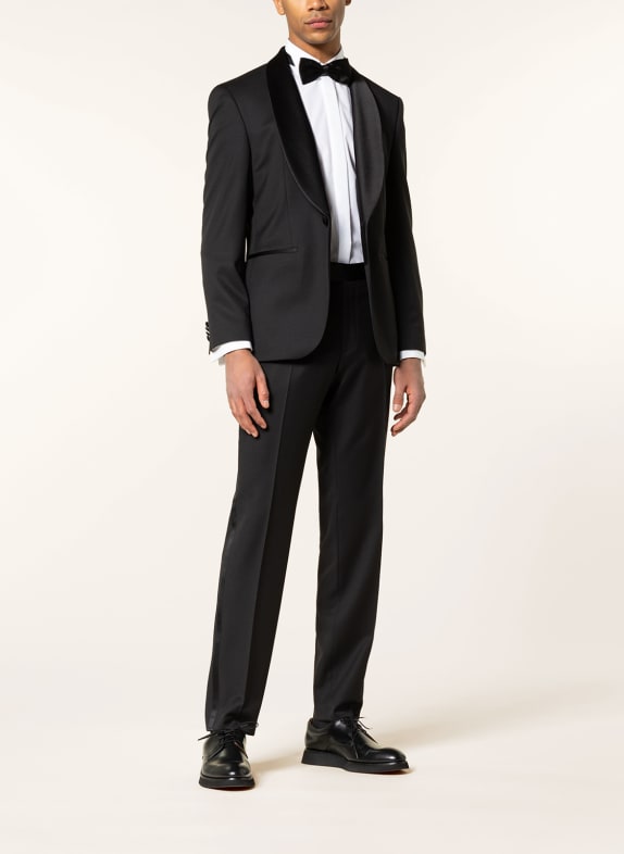 BOSS Tuxedo trousers LENON TUX Slim fit with tuxedo stripe