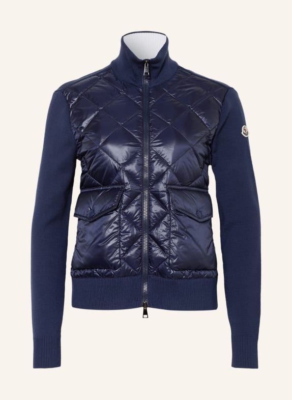 MONCLER Jacket in mixed materials BLUE
