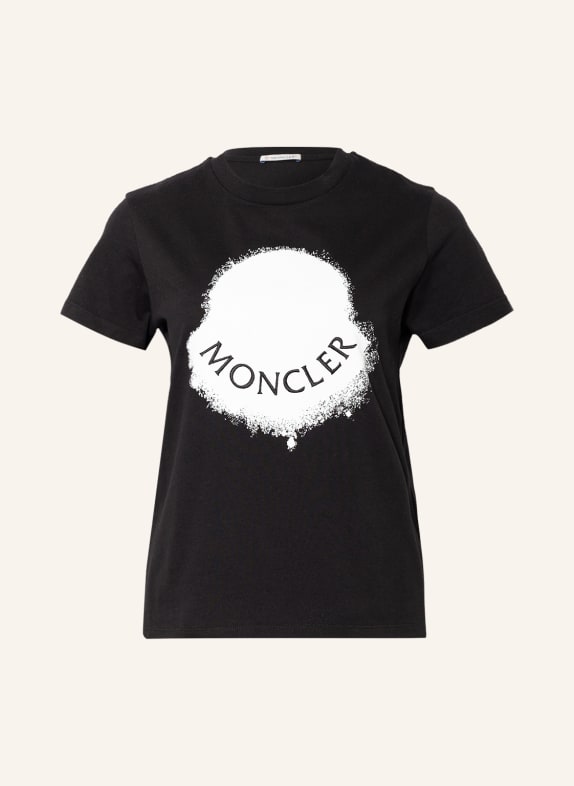 MONCLER T-Shirt mit Stickereien SCHWARZ