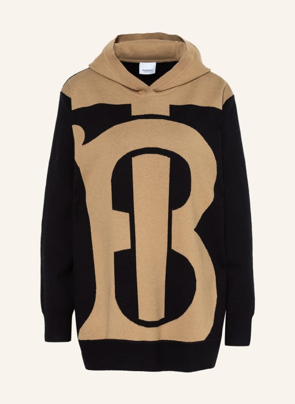 BURBERRY Bluza z kapturem oversize LINNEY z dodatkiem kaszmiru