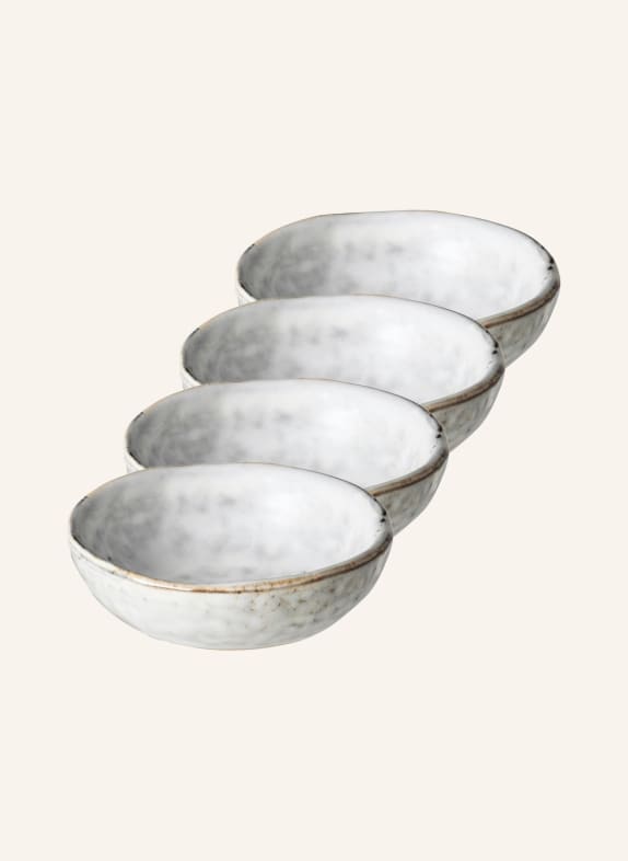 BROSTE COPENHAGEN Set of 4 bowls NORDIC SAND CREAM/ LIGHT BLUE