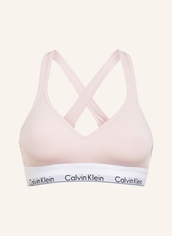 Calvin Klein Bustier podprsenka MODERN COTTON RŮŽOVÁ/ BÍLÁ