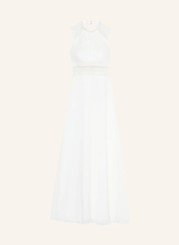 VM Vera Mont Večerní šaty s háčkovanou krajkou BÍLÁ