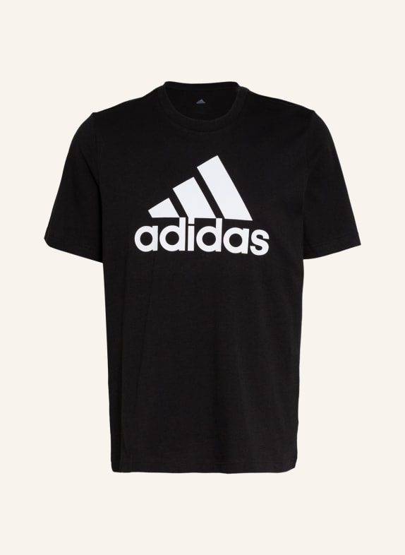 adidas T-Shirt ESSENTIALS SCHWARZ/ WEISS