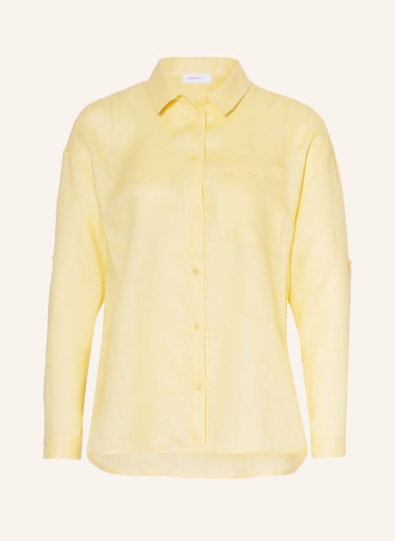 darling harbour Shirt blouse made of linen YELLOW