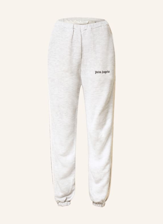 Palm Angels Trousers in jogger style with tuxedo stripes LIGHT GRAY